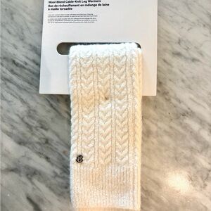 NWT Lululemon White Cable-Knit Leg Warmers